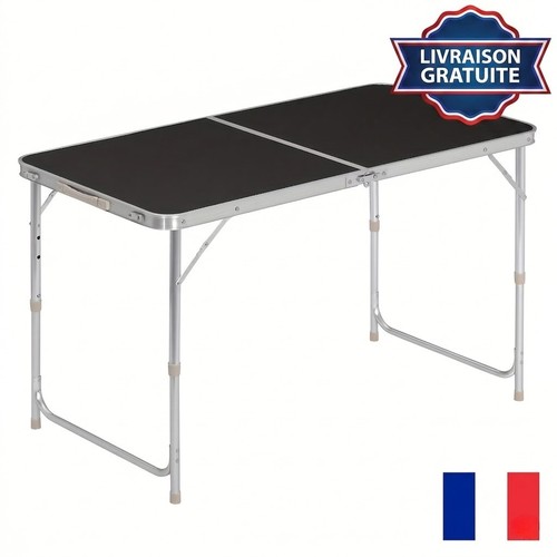 Table camping pliante 120cm - table,