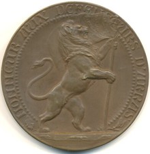 Médaille Lion des Flandres Arras - Arthur Mayeur (1874-1934) - 1914 - 18