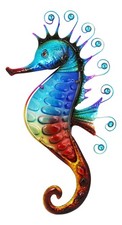 Hippocampe mural Décoration murale en métal/verre 27,5 x 49 cm Sea-Club
