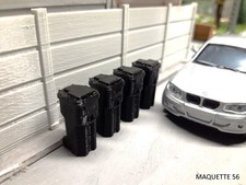 1/43 4 conteneurs noirs à