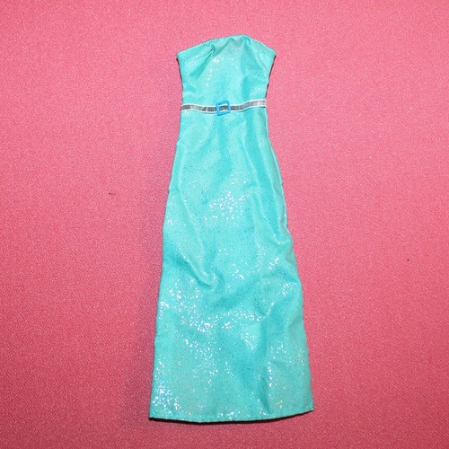Robe longue turquoise pour