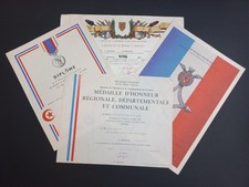 4 Diplômes AFN pour un même homme, avec une médaille civile