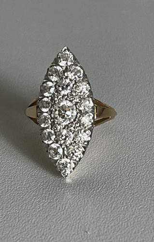 4300 bague marquise - marquise, or