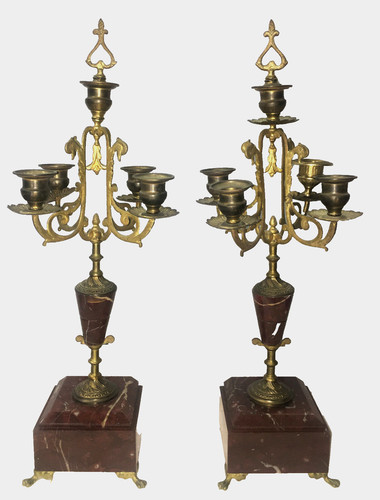 Paire chandeliers candélabres - paire,