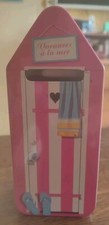 Boite Métal en forme de Cabine de Plage - H. 18cm