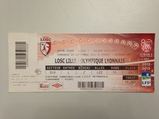 TICKET MATCH LILLE - LYON 23 SEPTEMBRE 2012 - CHAMPIONNAT DE FRANCE 