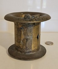 Ancien Gros BRACELET GRAVÉ Bronze Laiton Africain AFRIQUE Cabinet Curiosité OLD