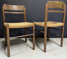 Paire de Chaise Design Scandinave Vintage Danish Danois Fauteuil Cuisine