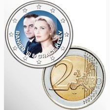 2 EURO - RANIERI III Et GRACE KELLY - IMMÉDIATEMENT DISPONIBLE!!!