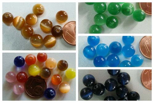 Perles verre oeil - verre,