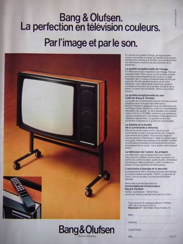 Publicité bang olufsen la - publicitÉ,