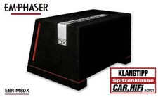 Boîtier de subwoofer EMPHASER EBR-M8DX monolith 20 cm Bass Reflex 1000 watts