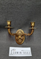 Ancienne Applique Bronze Bougeoir Double