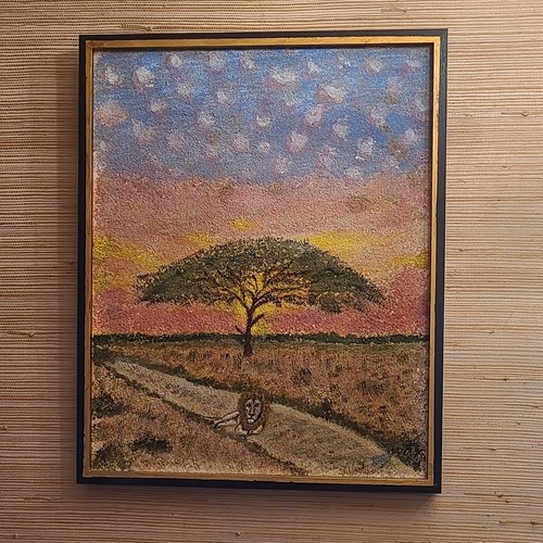Tableau peint encadré - peint,