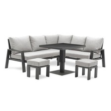 Ensemble Repas de jardin 7 Places "Ibiza" 195cm Gris Anthracite