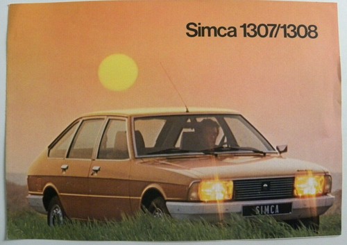 Brochure simca chrysler 1307 - simca, /