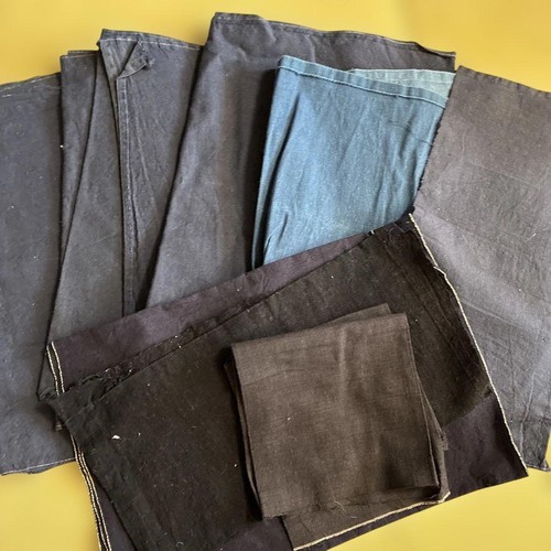 Lot tissu ancien indigo