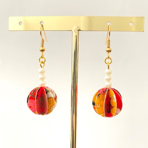 Boucles oreilles kusudama - d'oreilles,