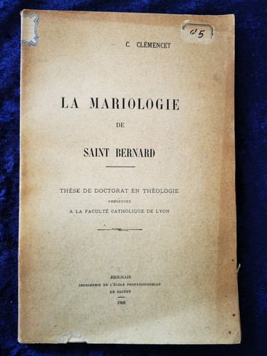 Mariologie saint bernard - la, de