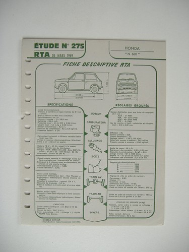 Fiche technique rta 275 - technique,