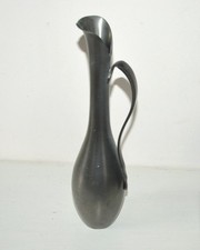 Ancien vase aiguière soliflore cruche en étain d'Art fin 97% vintage