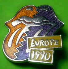 Rolling Stones official promo pins badge urban jungle european tour 1990