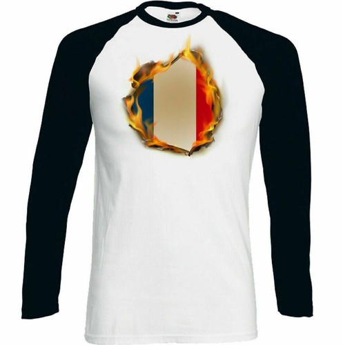 Français drapeau flames - drapeau,