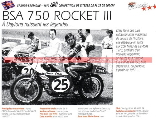Bsa 750 rocket don - (, à