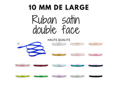 Ruban satin double face 10 mm de large