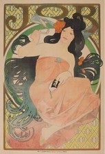 JOB, MUCHA, TABAC, REPRO AFFICHE PUBLICITAIRE (60X90) HQ