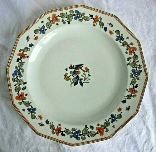 Grand plat rond porcelaine - 1,