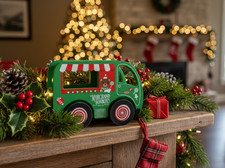 Camionnette en Bois "Le Marchand de Bonbons" VINTAGE – Jouet Décoratif Fizzy