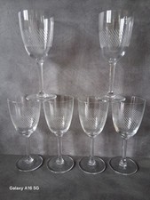 Vintage lot ? 6 verres à vin ? en cristal ciselé ? Ancien