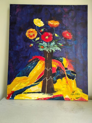 Tableau bouquet peinture - bouquet,