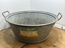 N.1 Ancienne bassine lessiveuse galvanisé Deco jardin