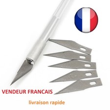 Cutter scalpel  de précision gravure sculture aluminium avec  1+5 lames rechange