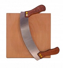 Planche + couteau bois – hachoir à herbes set cuisine