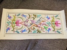 Dessin Ancien Sajou Modèle Peint Original Point Croix n 14 Mercerie Couture