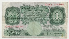 ROYAUME UNI 1 POUND BANK OF ENGLAND T24J715905