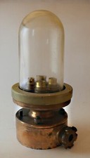 LAMPE NAUTIQUE ANTIGUA NAVAL NAVY BATEAUX D�CORATION VINTAGE RARA BRONZE