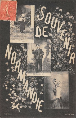 Cpa souvenir normandie - 14,