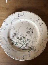 CREIL & MONTEREAU  Assiette Décor Fleurs Et Rubans  Felix  Bracquemond XIXème
