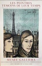 BERNARD BUFFET AFFICHE LITHO 1958 EXPO MUSEE GALLIÉRA MOURLOT FRENCH POSTER
