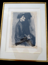 Michel CIRY- Lithographie  " La servante au chapelet " - signé . 1968