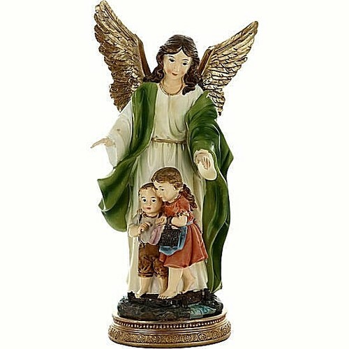 Statue ange gardien enfants - ange, et