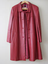 Manteau cuir agneau rouge/bordeau femme GIORGIO