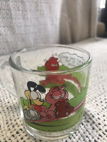 Garfiel mcdonalds glass cup - glass,