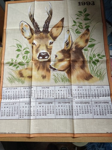 Calendrier tissus torchon - , 1993