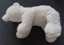 GS / doudou peluche ours blanc polaire nez gris BLANCHE PORTE B coeur rouge