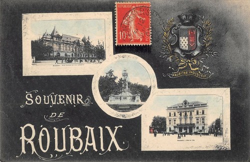 Cpa roubaix souvenir de - souvenir,